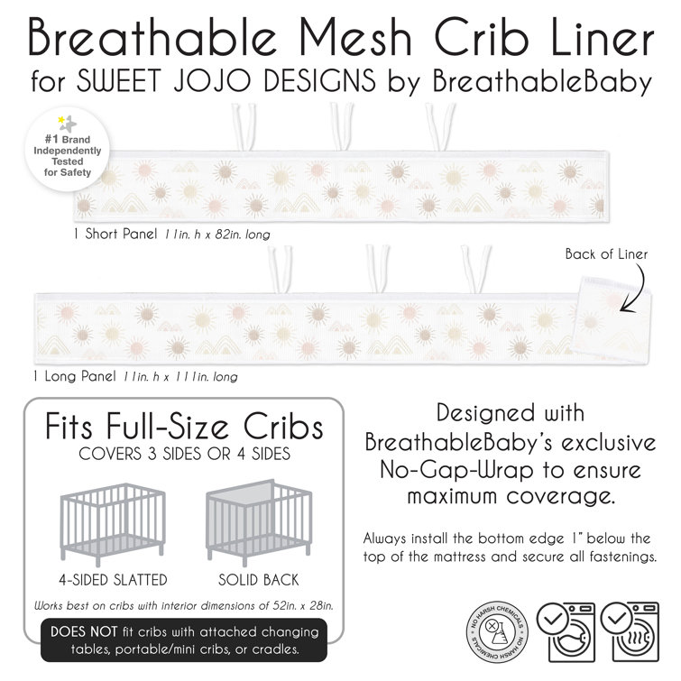 Crib bumper liner hot sale